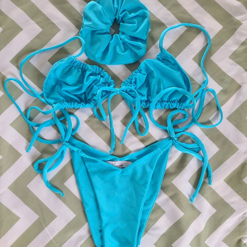 Vincija Swim Shimmer Sky Blue set
